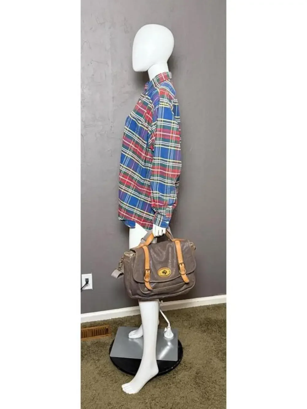 Y2K Leather Messenger Bag from FOSSIL Crossbody or Top Handle Laptop Bag